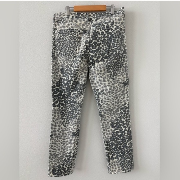 MOTHER The Mid Rise Dazzler Ankle Jean in Playdate Snow Leopard Print Size 32 - Picture 3 of 7